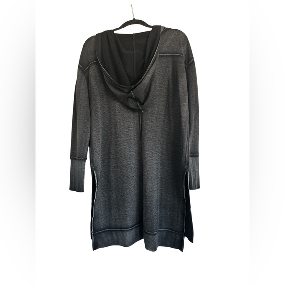 NWT Free People Queen of Hearts Tunic Washed Out Hoodie Dress Black Size XS - Picture 4 of 8
